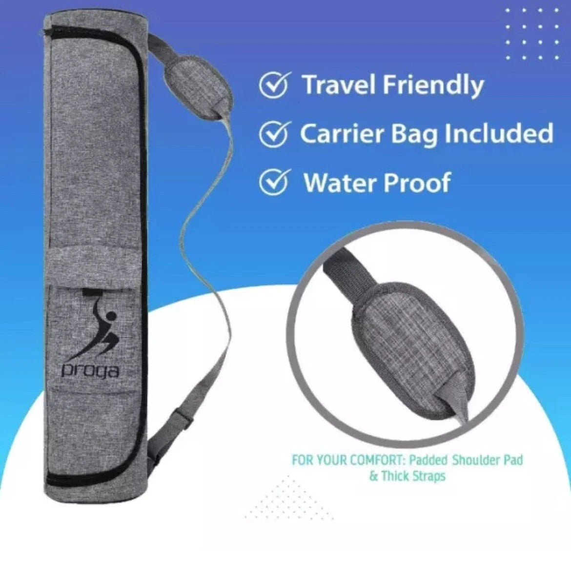 Proga Eco TPE Yoga Mat with Bag – Non-Slip & Premium Quality