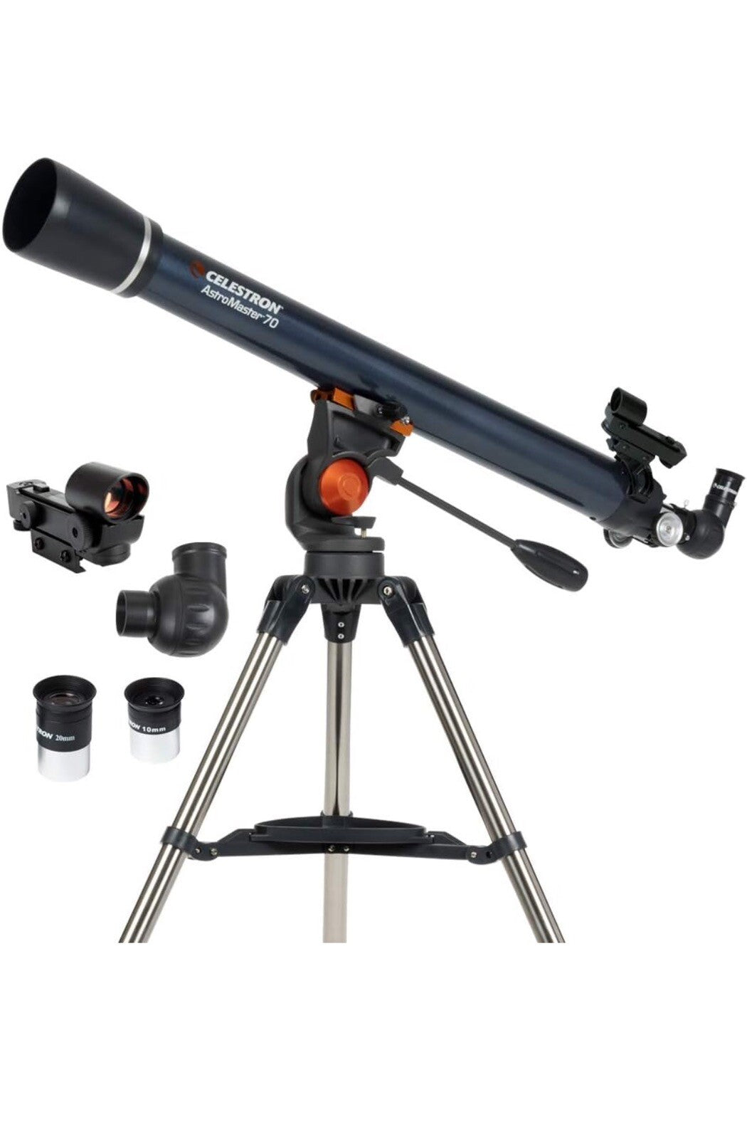 Celestron 21061 AstroMaster 70AZ Refractor Astronomical Telescope Dark Blue