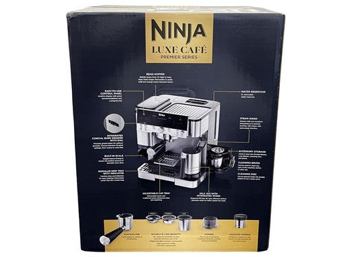 Ninja Luxe Café Premier Bean to Cup Coffee Machine ES601UK Silver or Black NEW