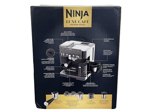 Ninja Luxe Café Premier Bean to Cup Coffee Machine ES601UK Silver or Black NEW