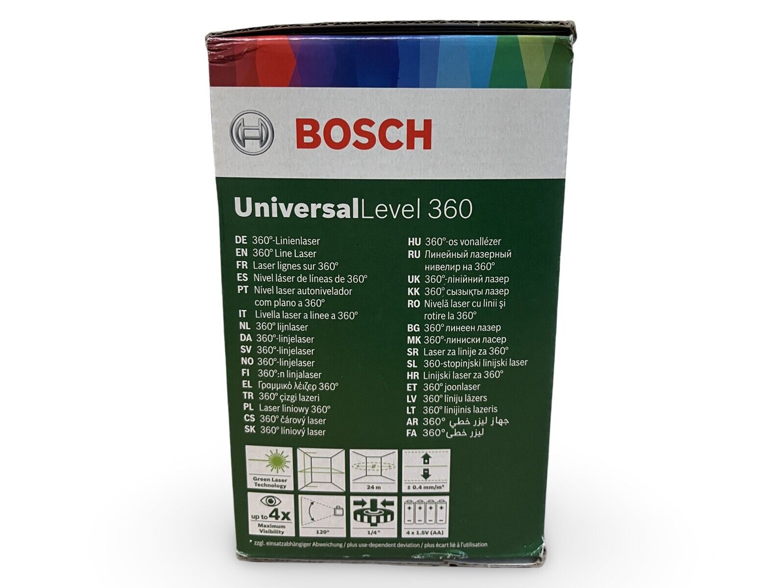 Bosch 24m Universal Level 360 Cross Line Laser Level