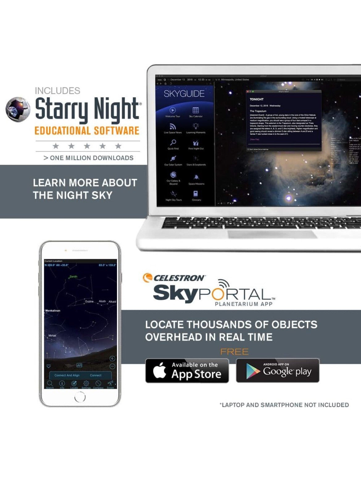 Celestron 21061 AstroMaster 70AZ Refractor Astronomical Telescope Dark Blue