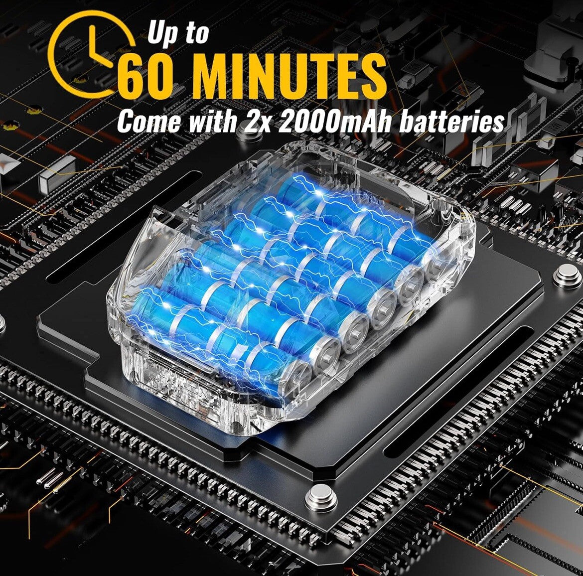 Conentool 24V Cordless Strimmer - Grass Trimmers with Batteries and 15 Blades