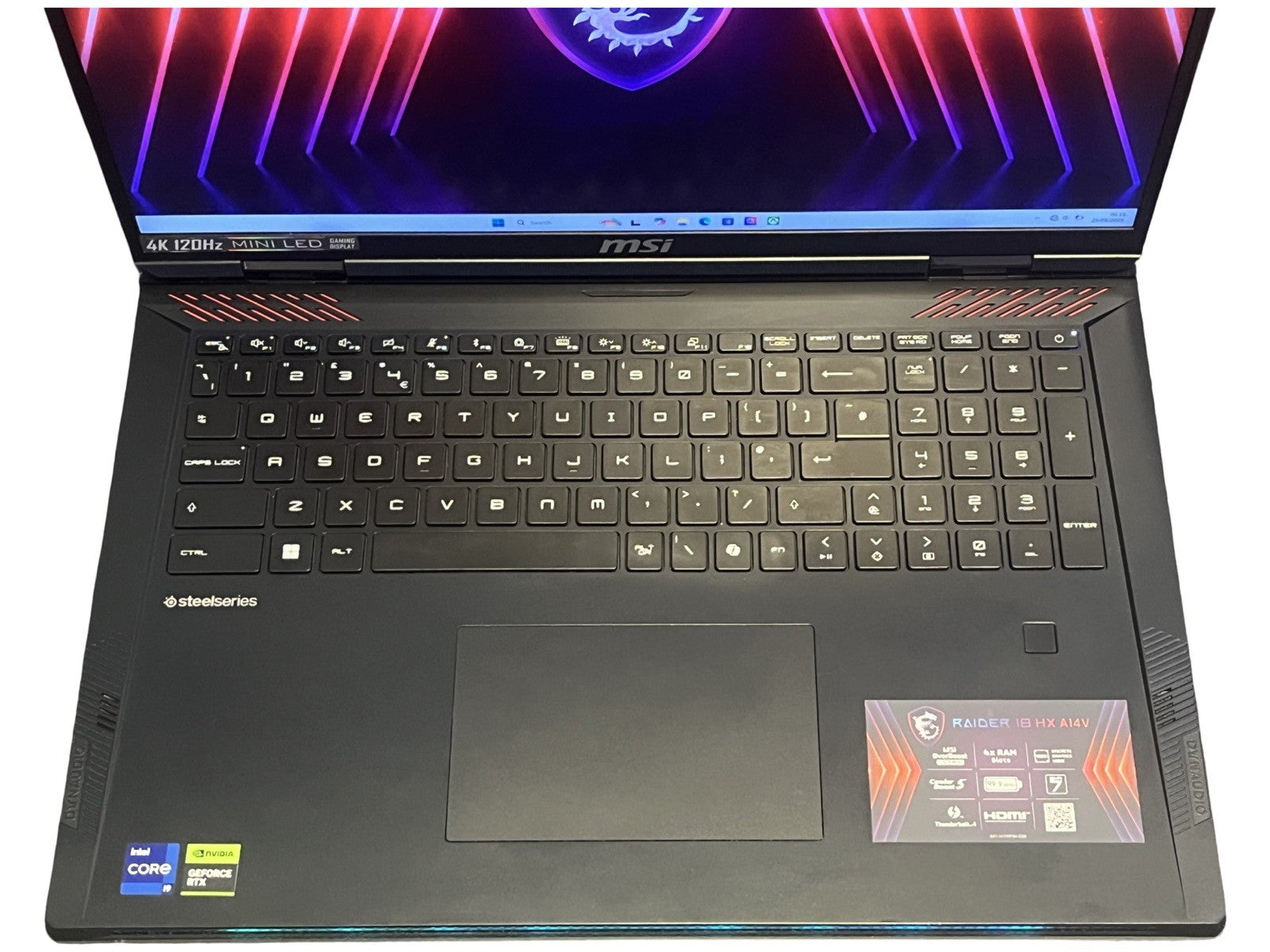 MSI Raider 18 HX A14VHG 18" 4K Gaming Laptop Intel i9 32GB RAM 2TB SSD RTX 4080