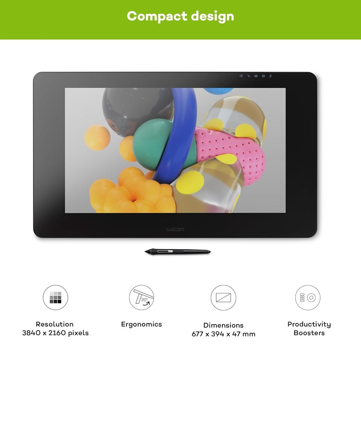 Wacom Cintiq Pro 24 23.6" Drawing Graphics Tablet DTK-2420 Black NEW UNOPENED