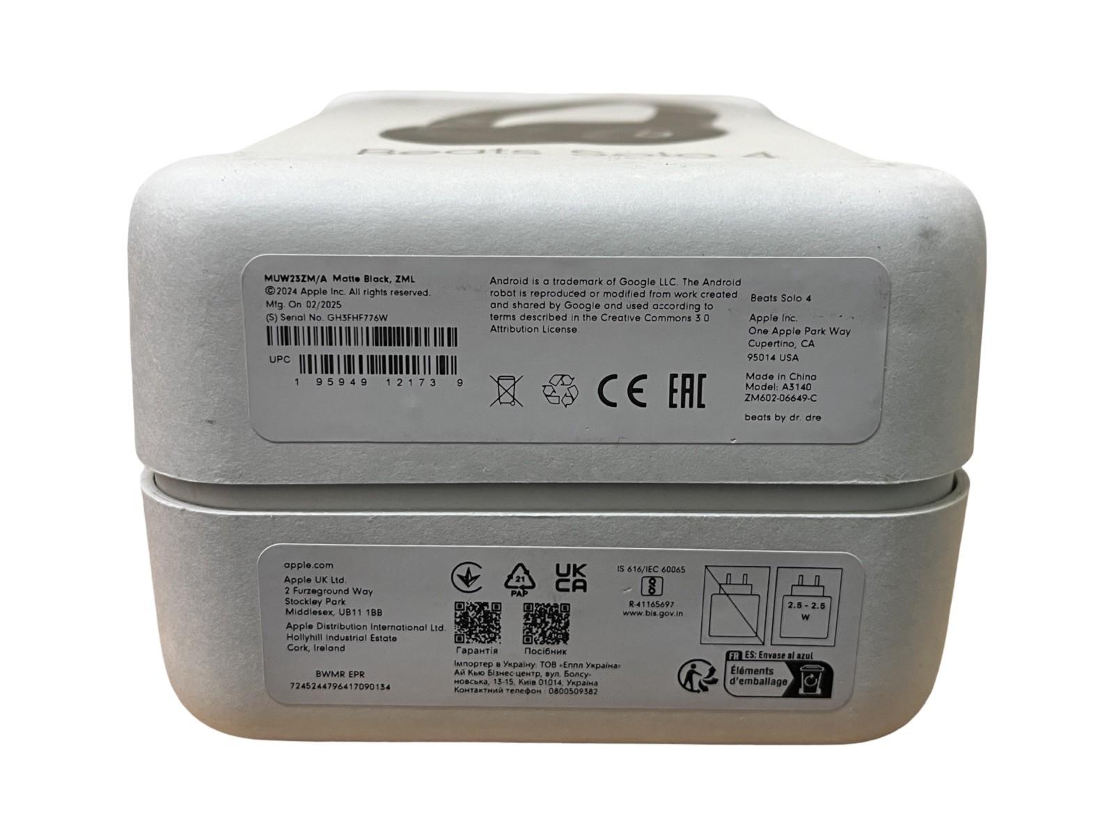 Beats by Dr. Dre Beats Solo 4 Matte Black