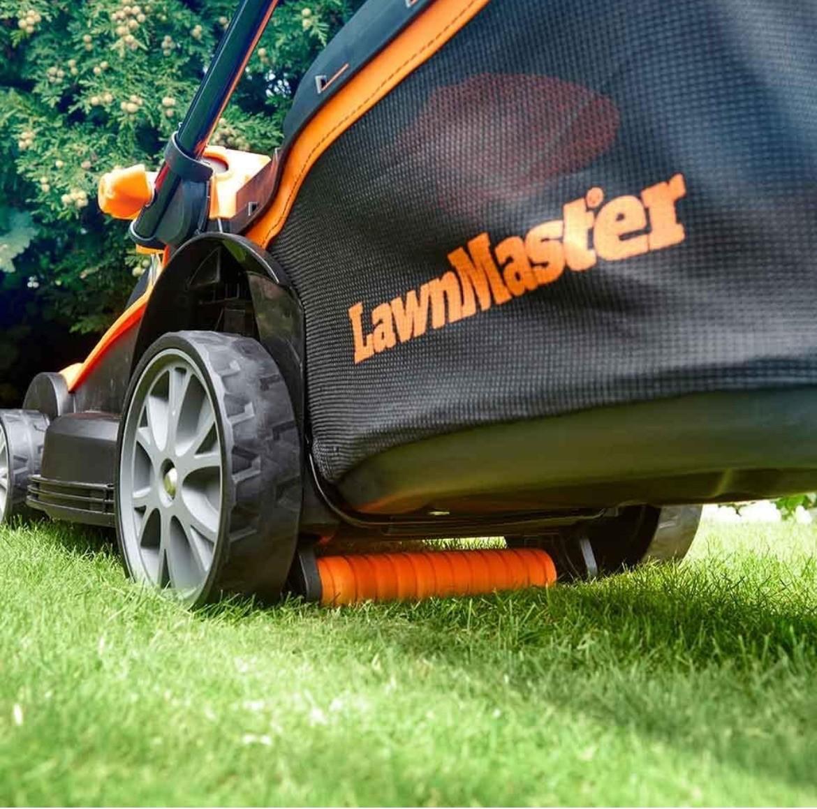 LawnMaster 37cm Cordless Lawnmower with Spare MX 24V Battery & Fast Charger