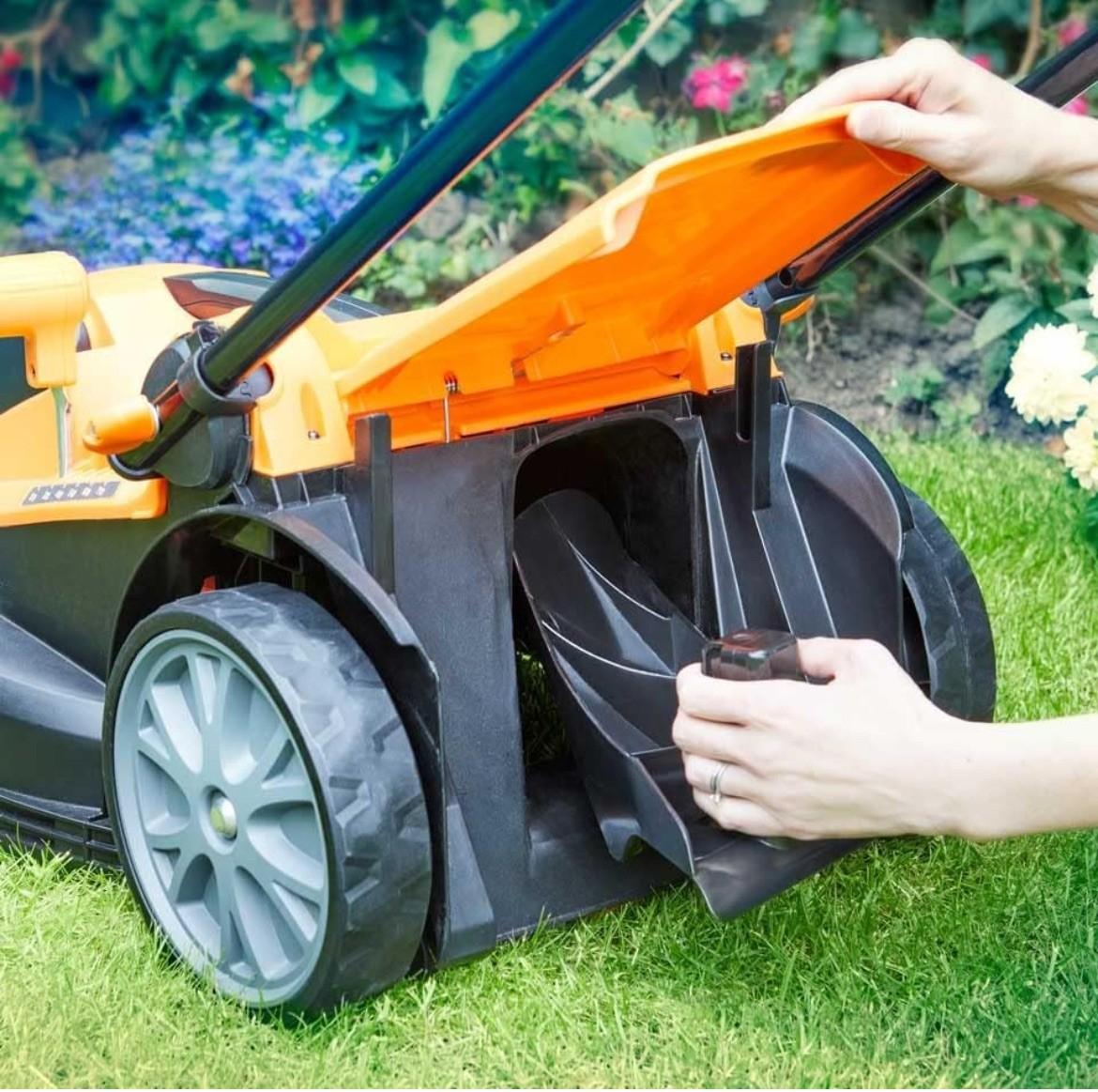 LawnMaster 37cm Cordless Lawnmower with Spare MX 24V Battery & Fast Charger