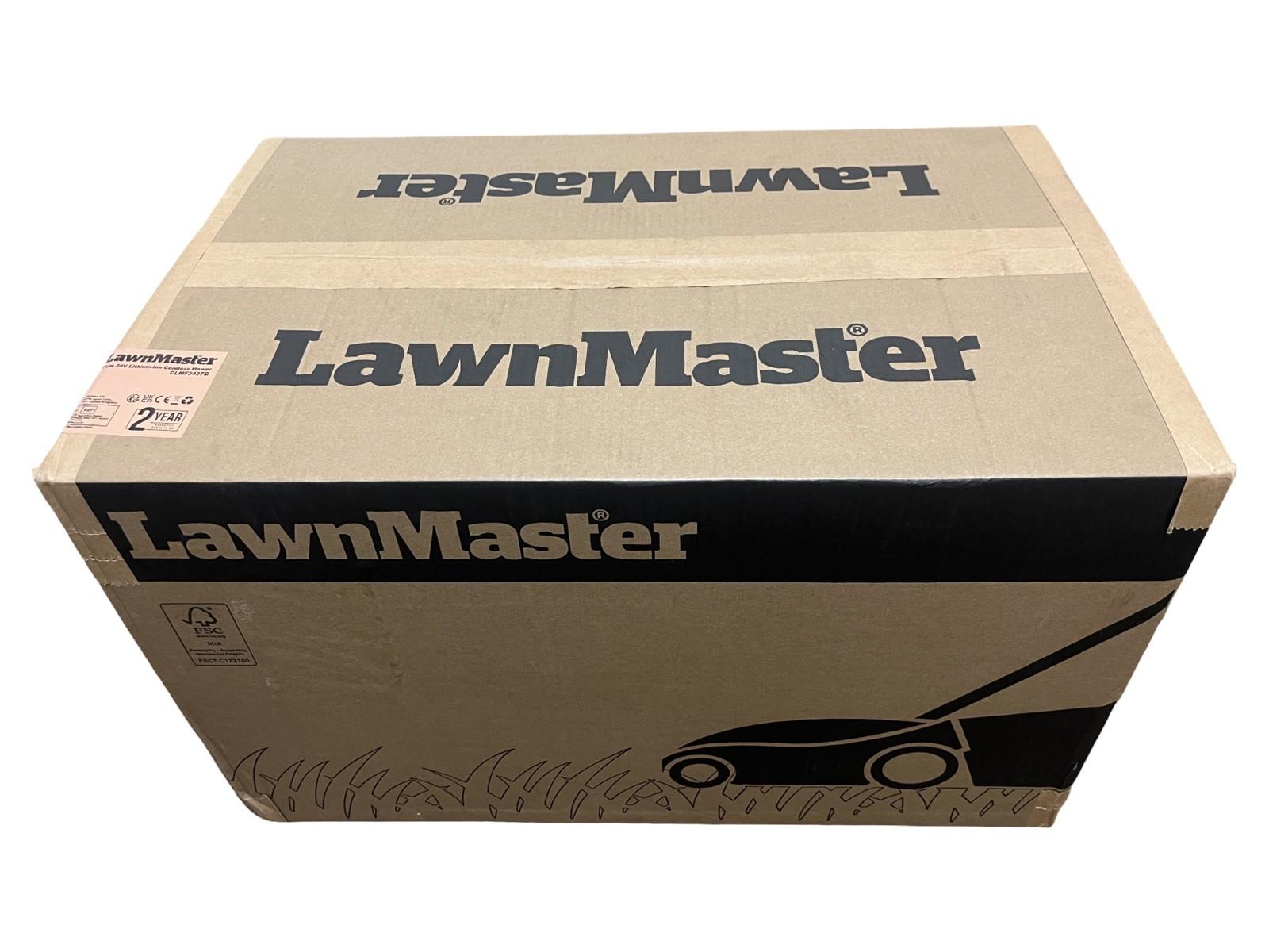 LawnMaster 37cm Cordless Lawnmower with Spare MX 24V Battery & Fast Charger