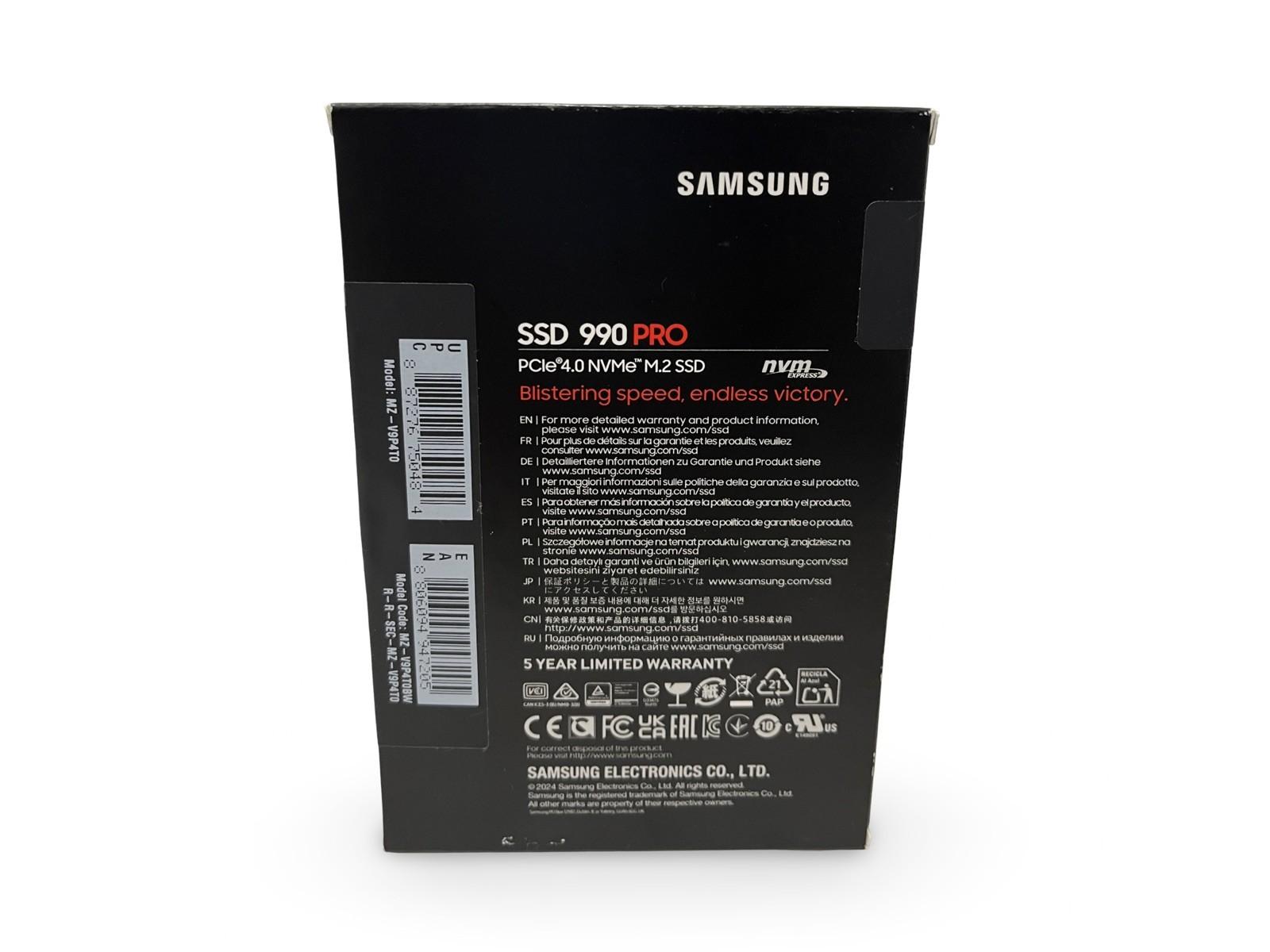 Samsung 990 PRO 4TB PCIe 4.0 NVMe M.2 SSD