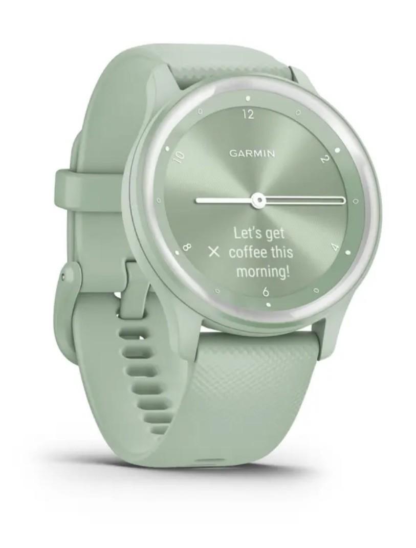 Garmin Vivomove Sport Hybrid Smartwatch Cool Mint/Silver