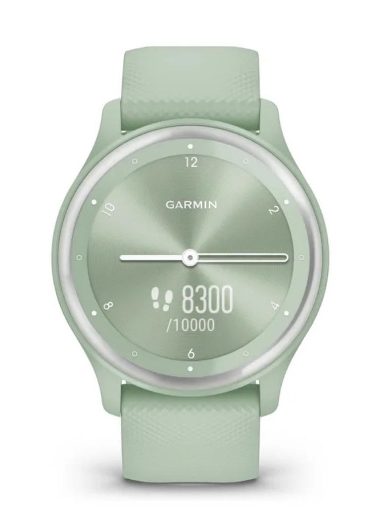Garmin Vivomove Sport Hybrid Smartwatch Cool Mint/Silver