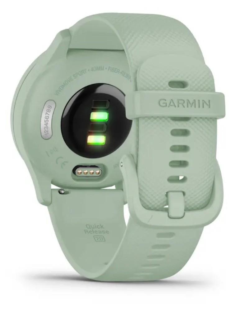 Garmin Vivomove Sport Hybrid Smartwatch Cool Mint/Silver