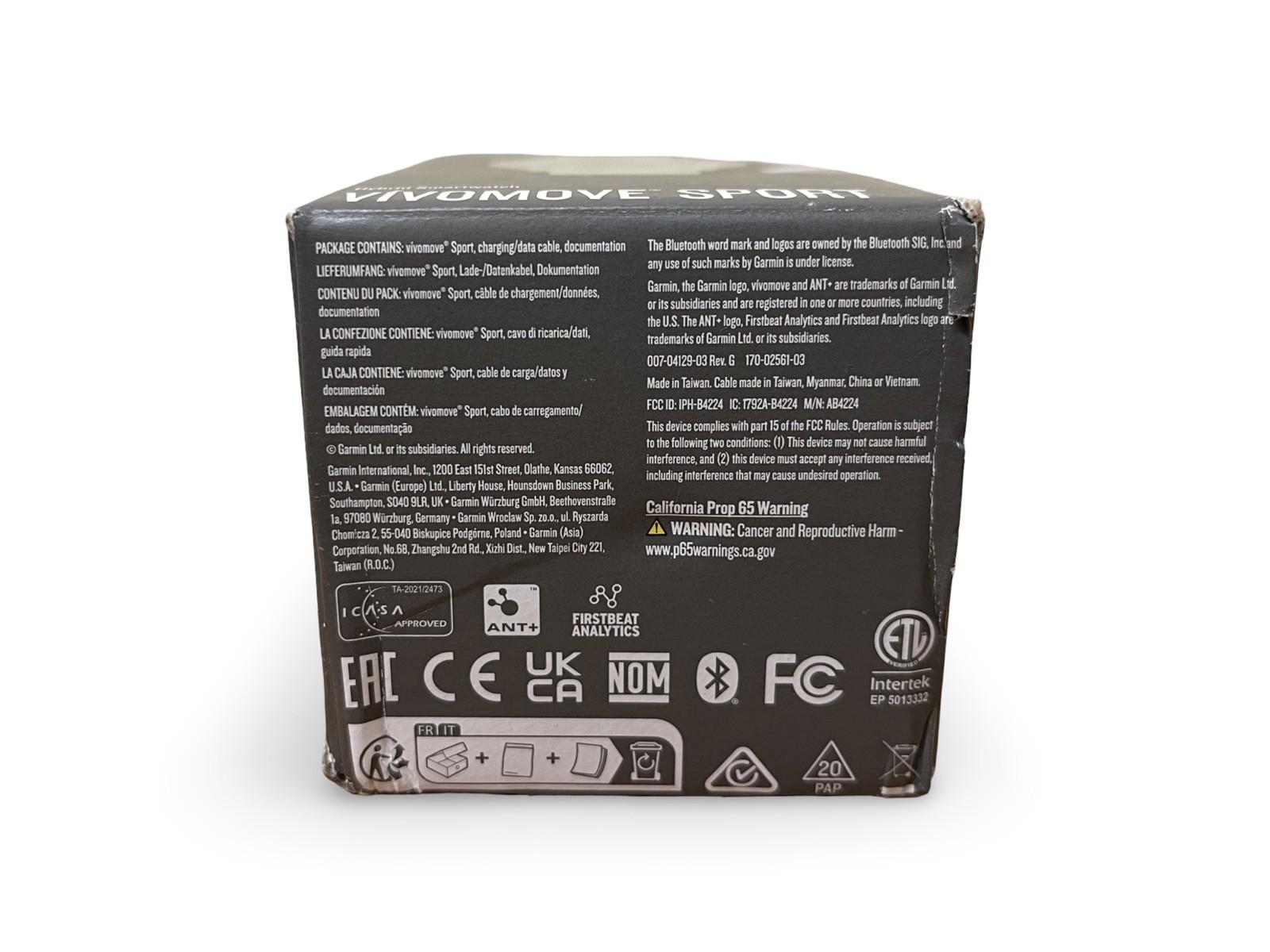 Garmin Vivomove Sport Hybrid Smartwatch Cool Mint/Silver