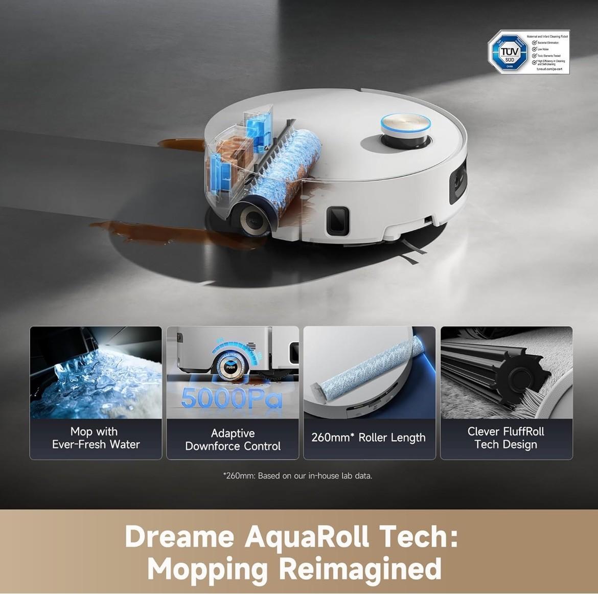 Dreame Aqua10 Ultra Roller Complete Robot Vacuum Cleaner with Mop