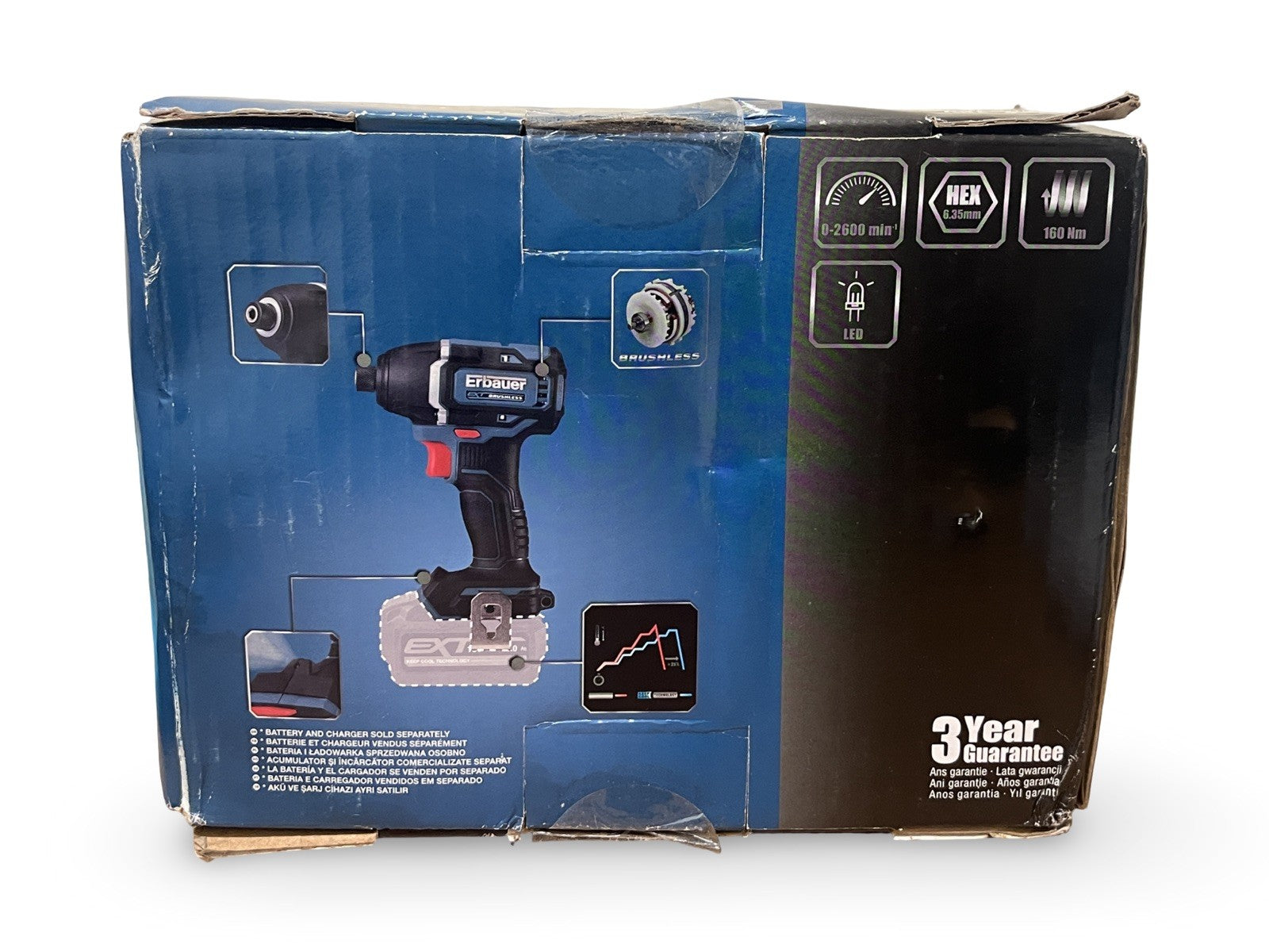 Erbauer EXT 18V Brushless Cordless Impact driver (Bare Tool) - EID18-Li