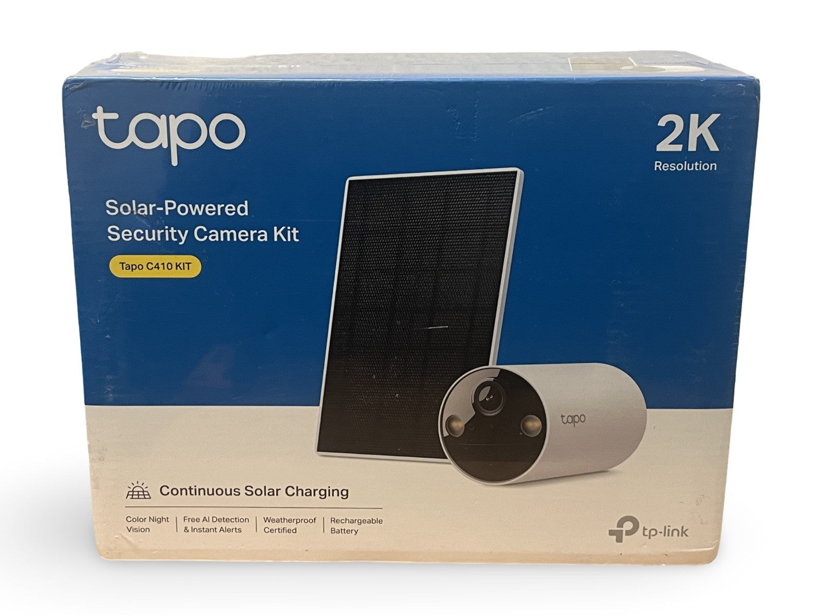 Tapo C410 Kit Solar Powered Security Camera Kit 2K Resolution Night Vision NEW
