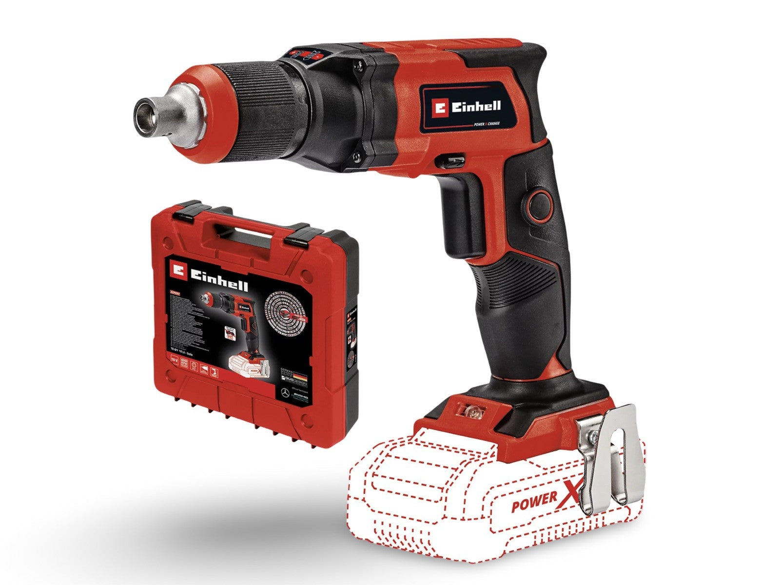 Einhell Cordless Drywall Screwdriver 18V PXC Carry Case TE-DY 18 Li Solo Body