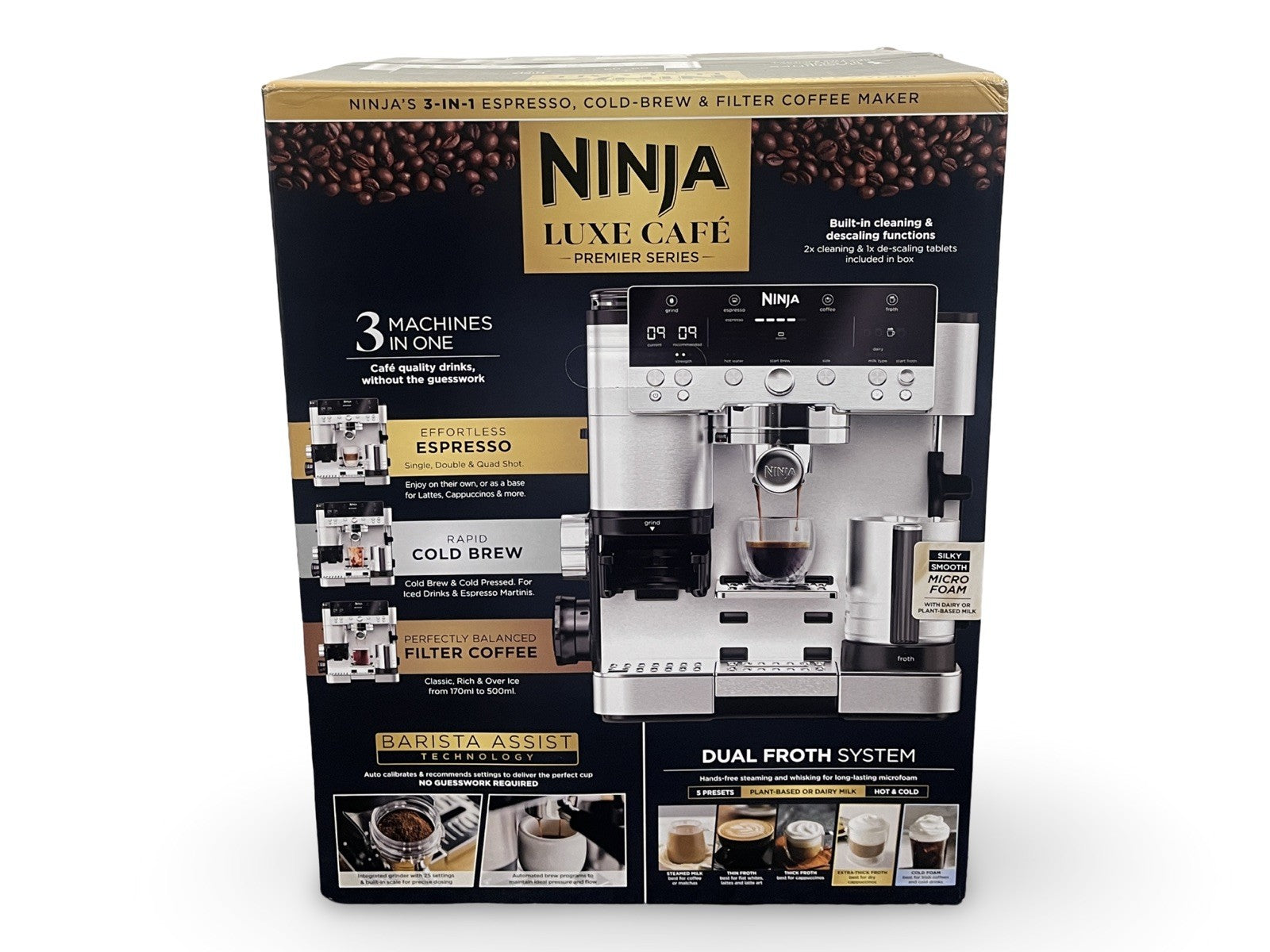 Ninja Luxe Café Premier Plus Series Espresso Machine Silver BRAND NEW SEALED