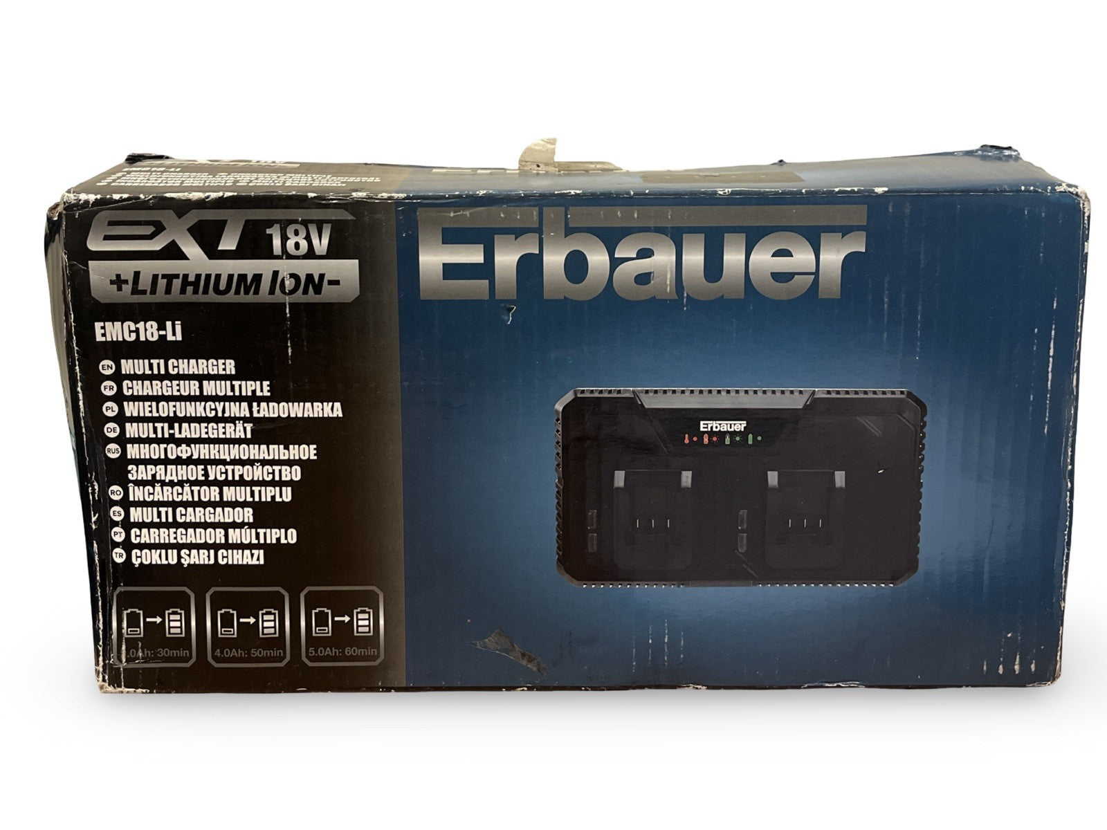 Erbauer Dual Charger EMC18-Li 18V Li-Ion EXT Multi-Port Wall-Mounted LED NEW