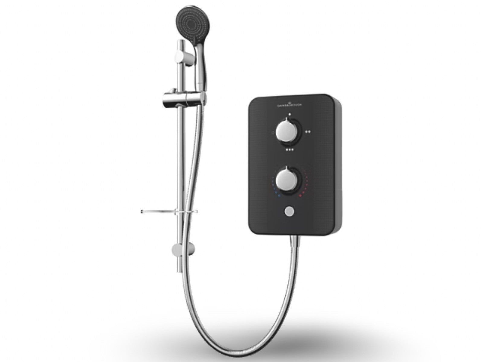 Gainsborough Electric Shower Slim Duo 9.5 kW Piano Black NEW FREE P&P