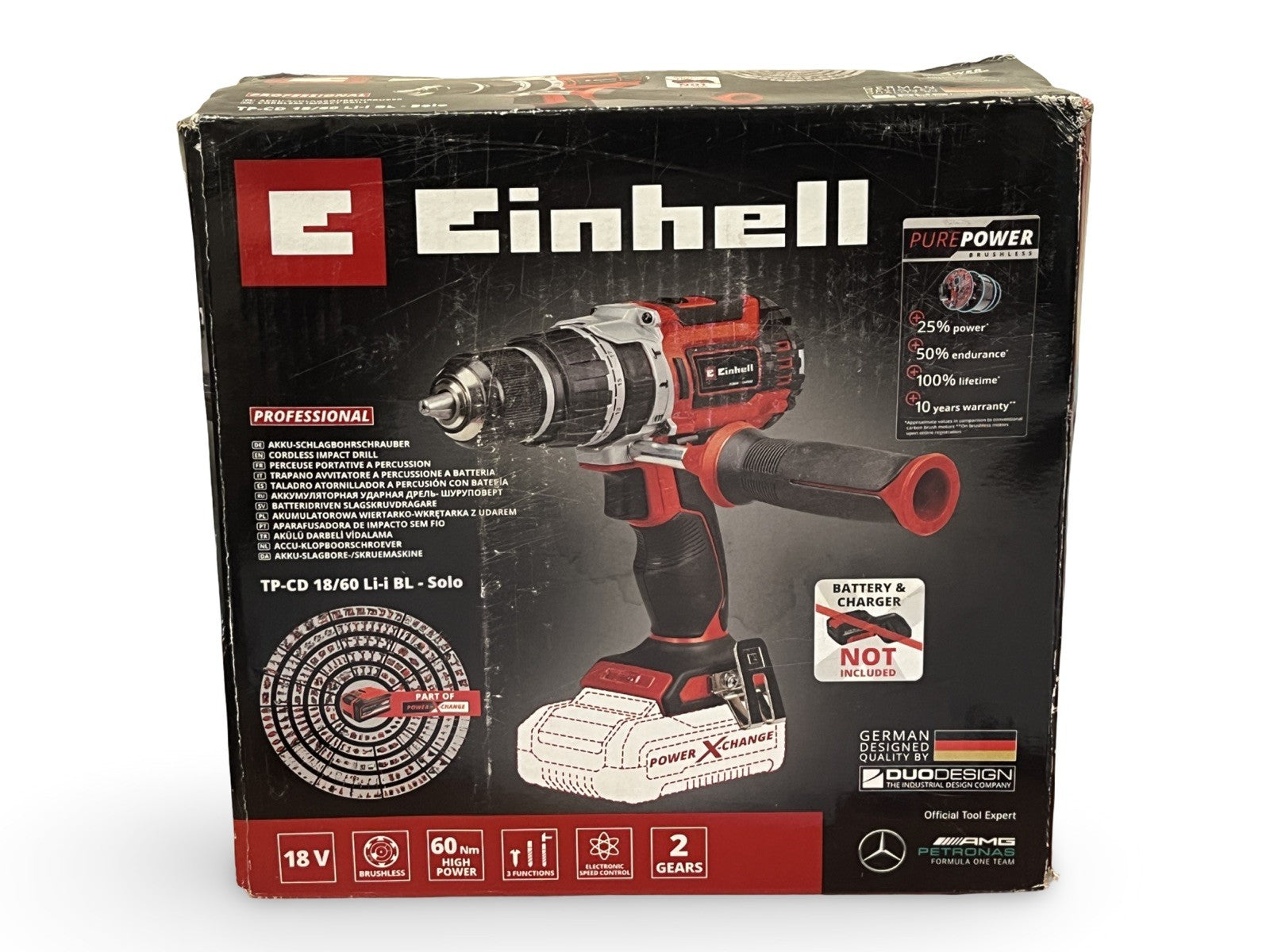 Einhell Power X-Change 18V Brushless Combi Drill TP-CD 18/60 Li-i BL Solo Body