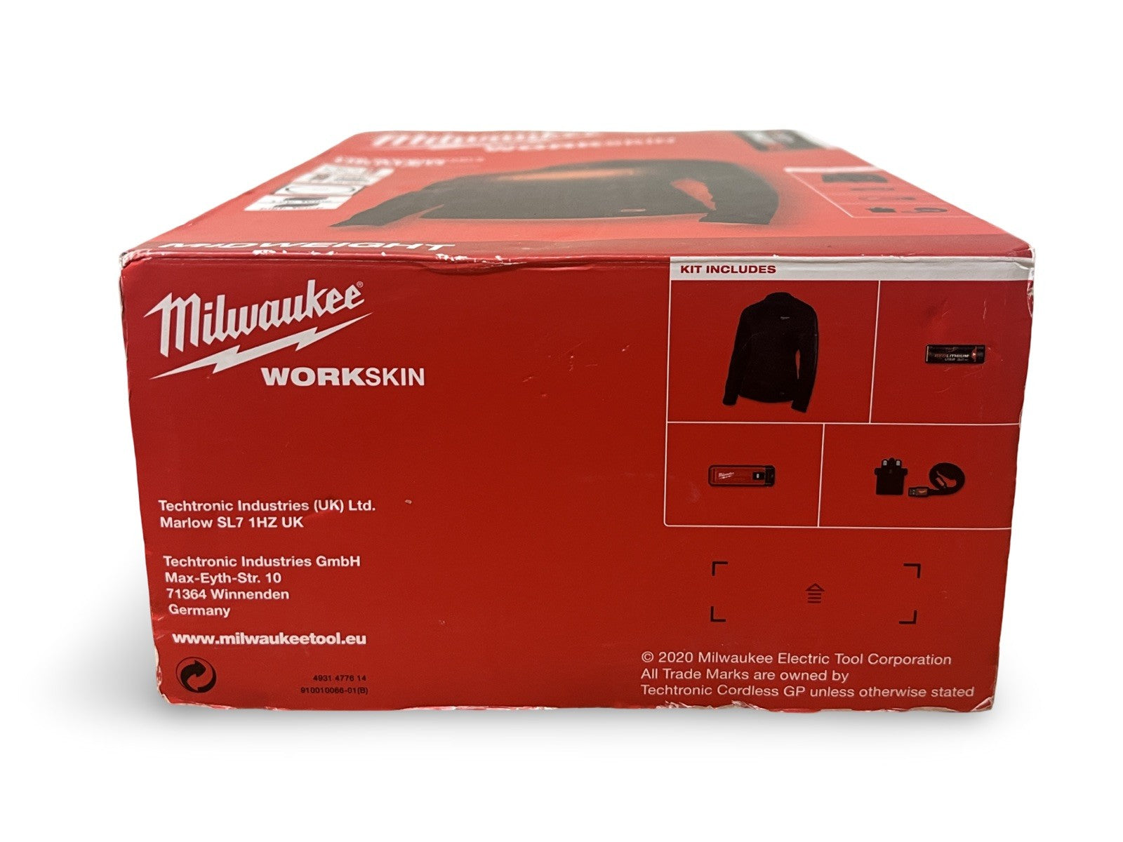 Milwaukee Workskin Heated Base Layer L4HBLB-301M Medium NEW FREE P&P