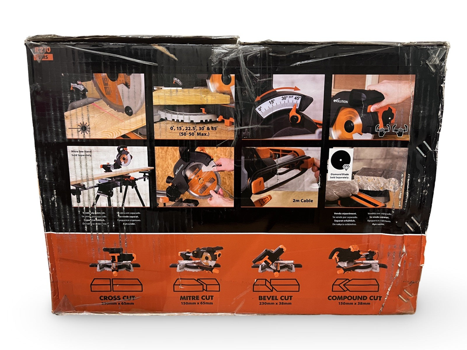 Evolution R210SMS Sliding Mitre 1500W 240V Manufacture Renew  GRADE A