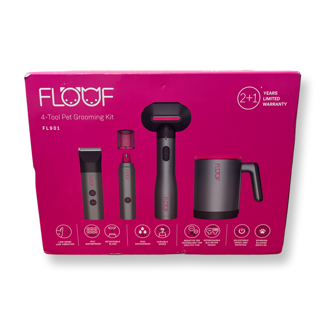 Floof 20V Pet Grooming - 4 Tool Pet Combo Full Kit with Battery and Control Hub