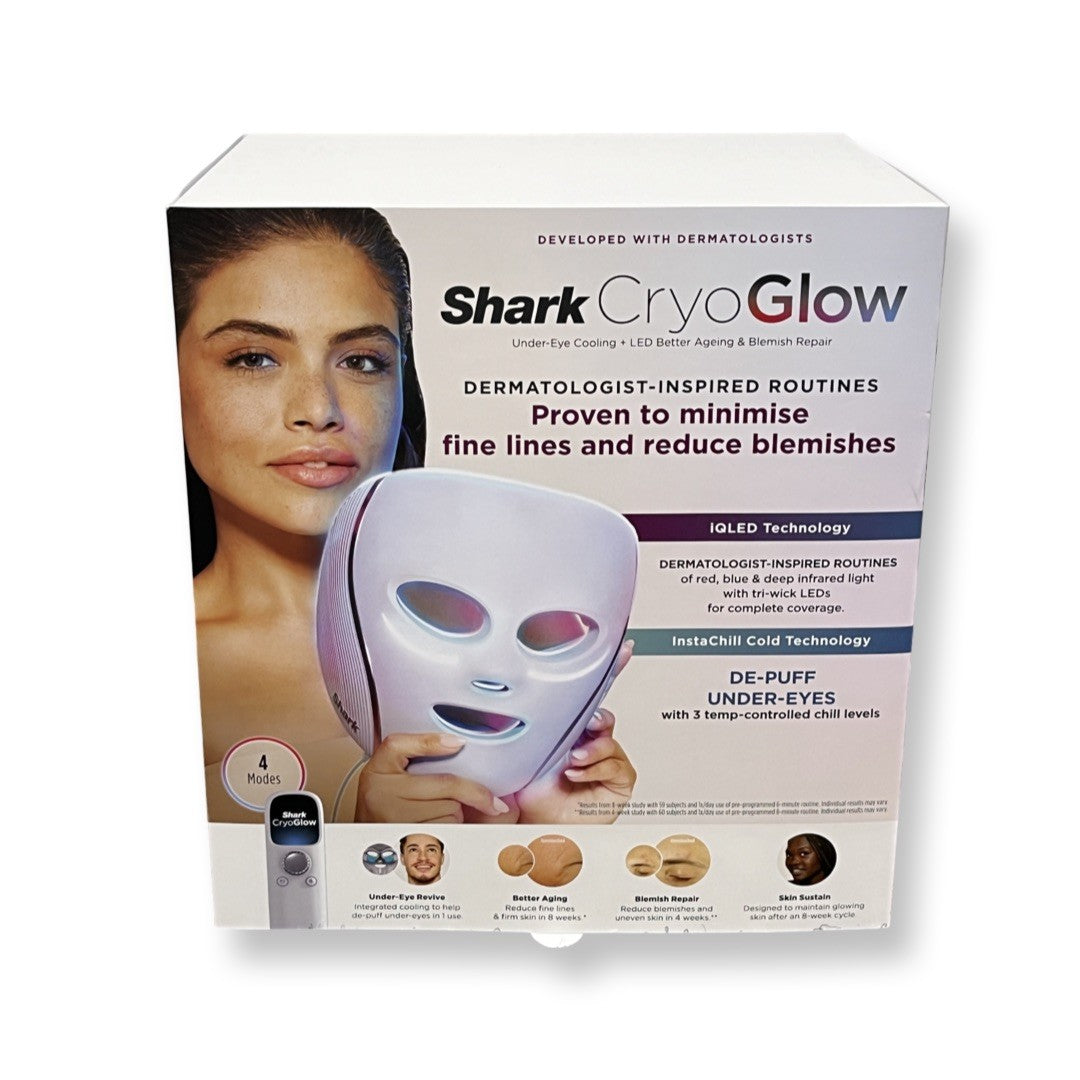 Shark CryoGlow Under-Eye Cooling & LED Anti-Ageing & Blemish Repair Mask Lilac