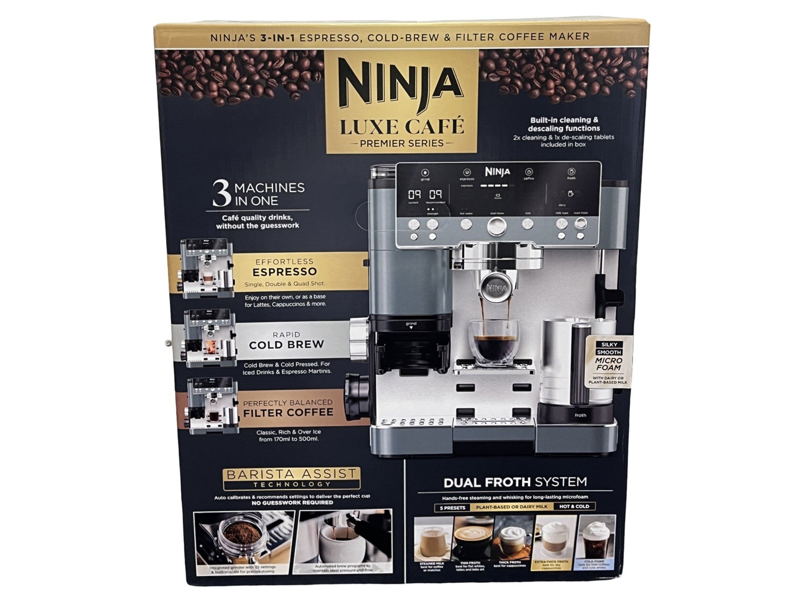 Ninja Luxe Café Premier Plus Series Espresso Machine Ash Green BRAND NEW SEALED